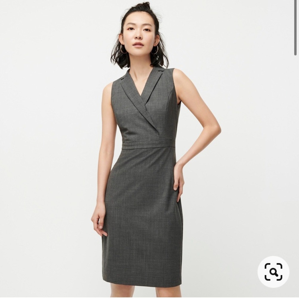 J crew tuxedo sheath dress in gray (12)